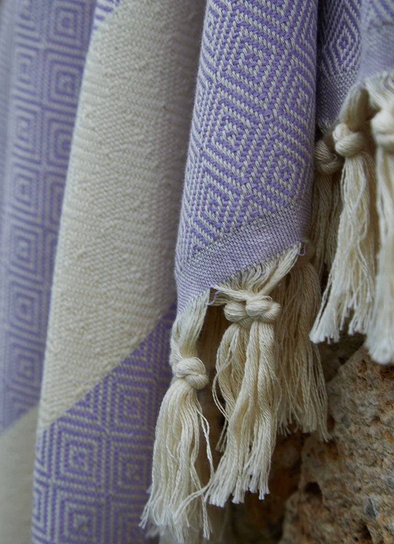 Diamond Pattern Hammam Towel Lilac