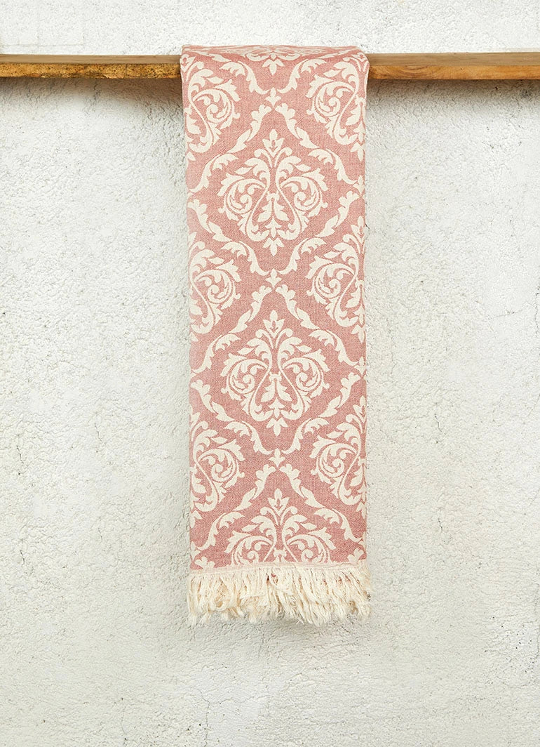 Ethnic Pattern Hammam Towel Burnt Orange