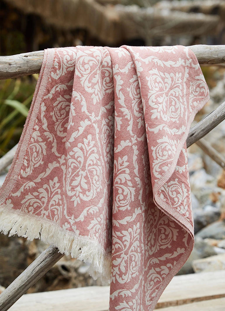 Ethnic Pattern Hammam Towel Burnt Orange