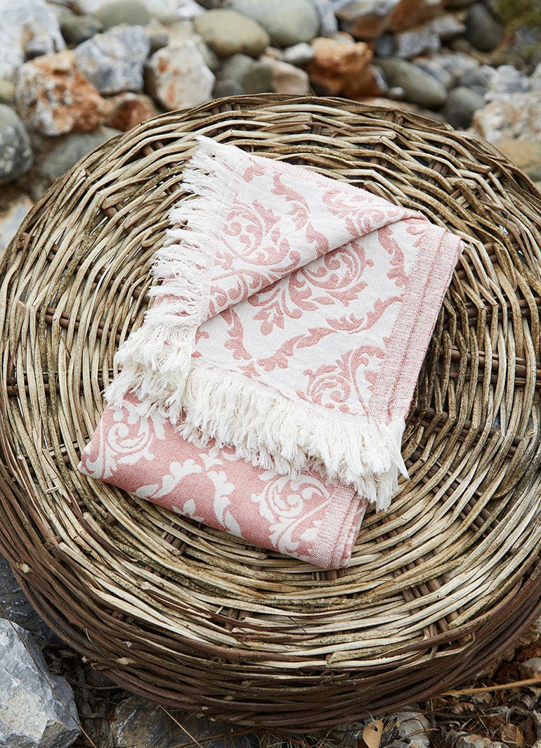Ethnic Pattern Hammam Towel Burnt Orange