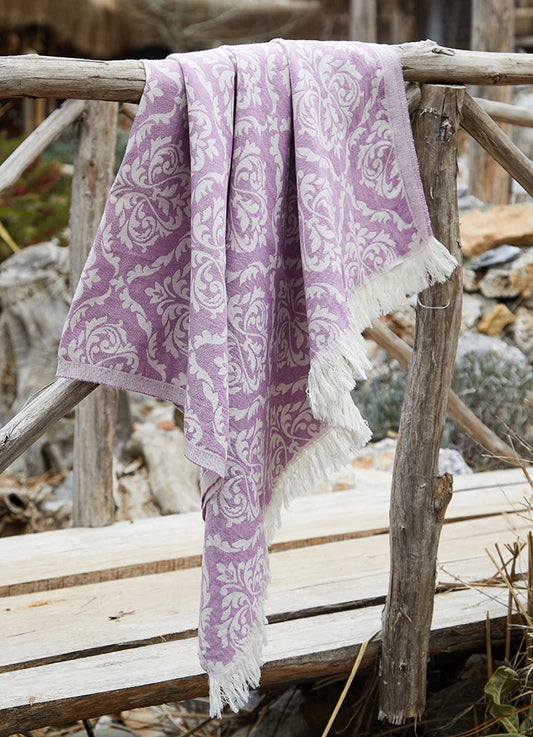 Ethnic Pattern Hammam Towel Purple