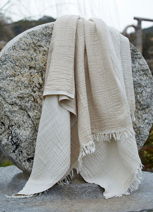 Muslin Cloth Hammam Towel Beige