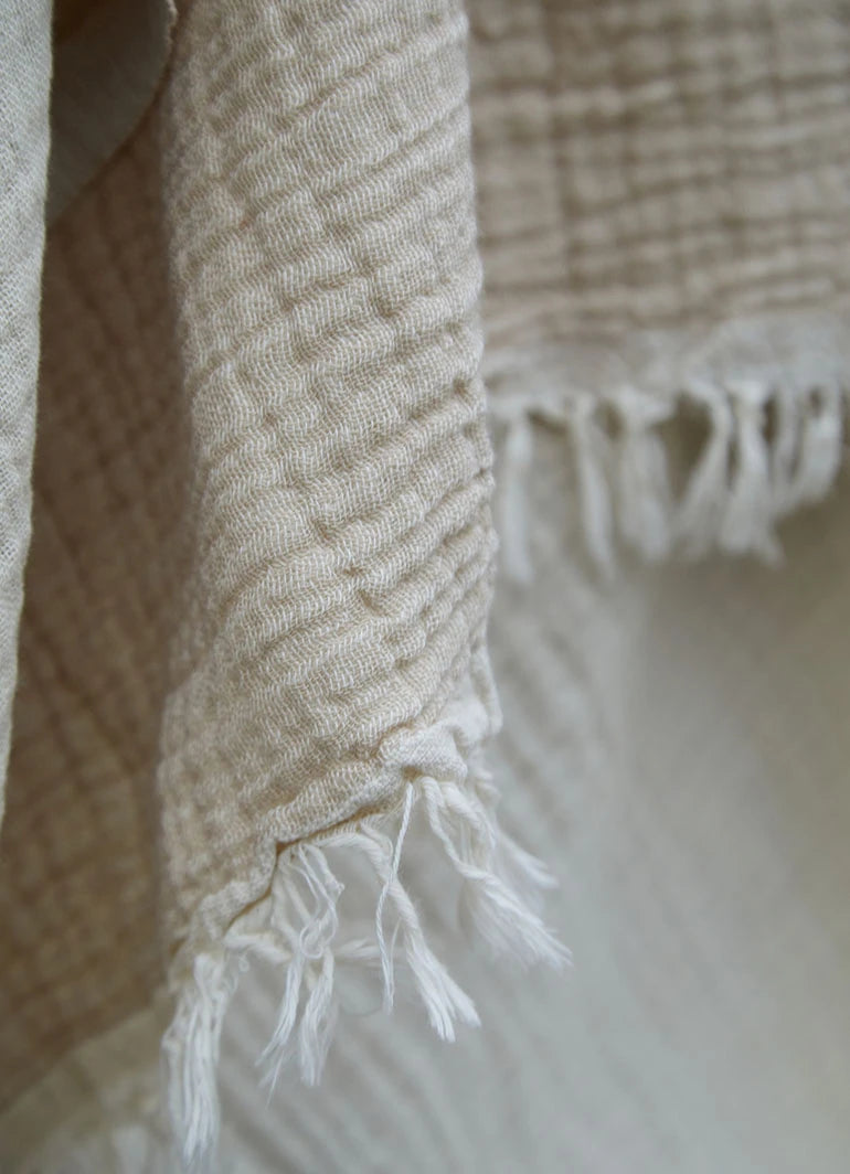 Muslin Cloth Hammam Towel Beige