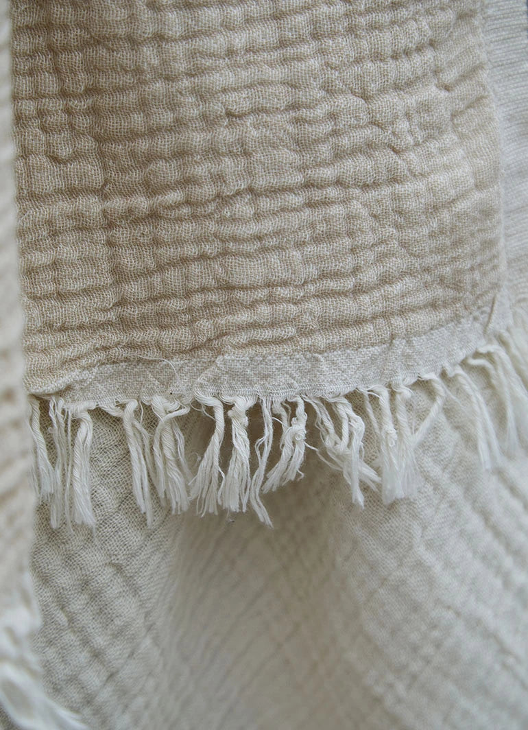 Muslin Cloth Hammam Towel Beige