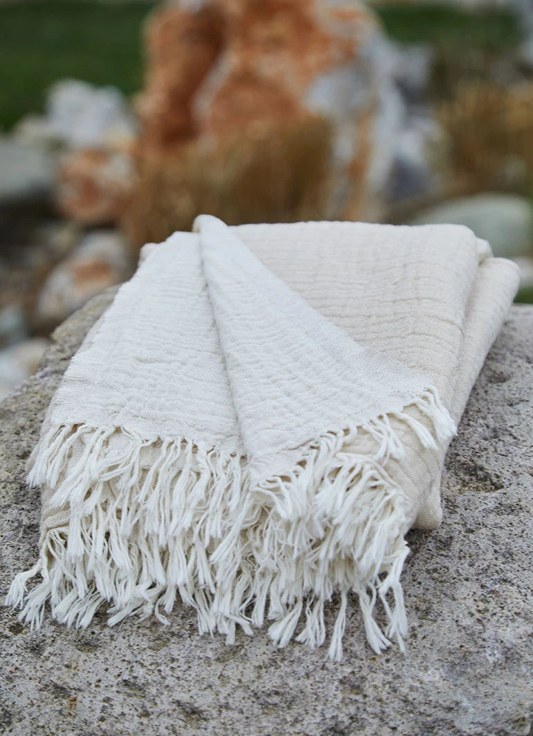 Muslin Cloth Hammam Towel Beige