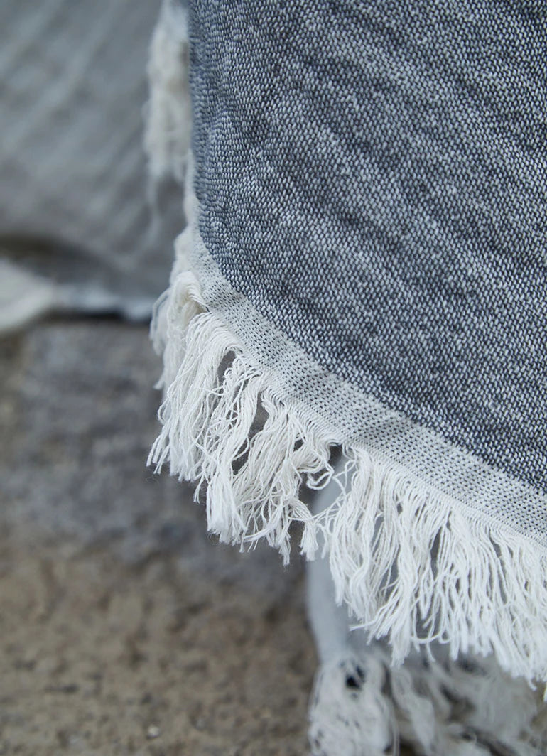 Muslin Cloth Hammam Towel Dark Gray