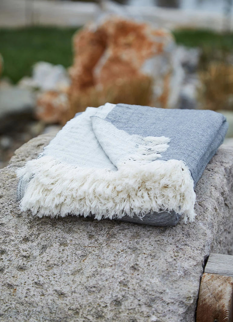 Muslin Cloth Hammam Towel Dark Gray