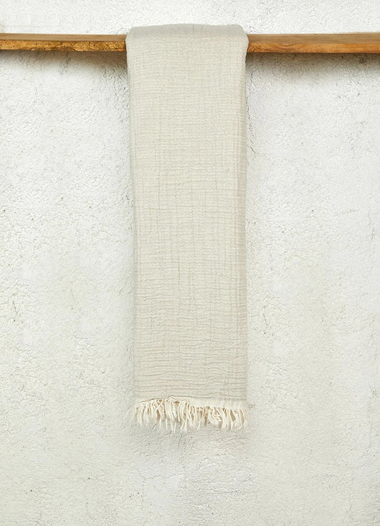 Muslin Cloth Hammam Towel Gray