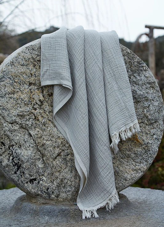 Muslin Cloth Hammam Towel Gray