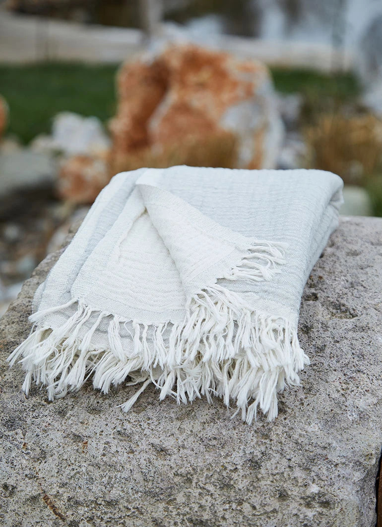 Muslin Cloth Hammam Towel Gray