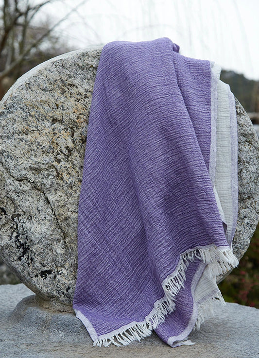 Muslin Cloth Hammam Towel Purple