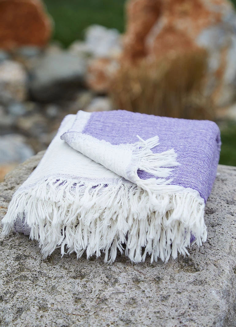 Muslin Cloth Hammam Towel Purple
