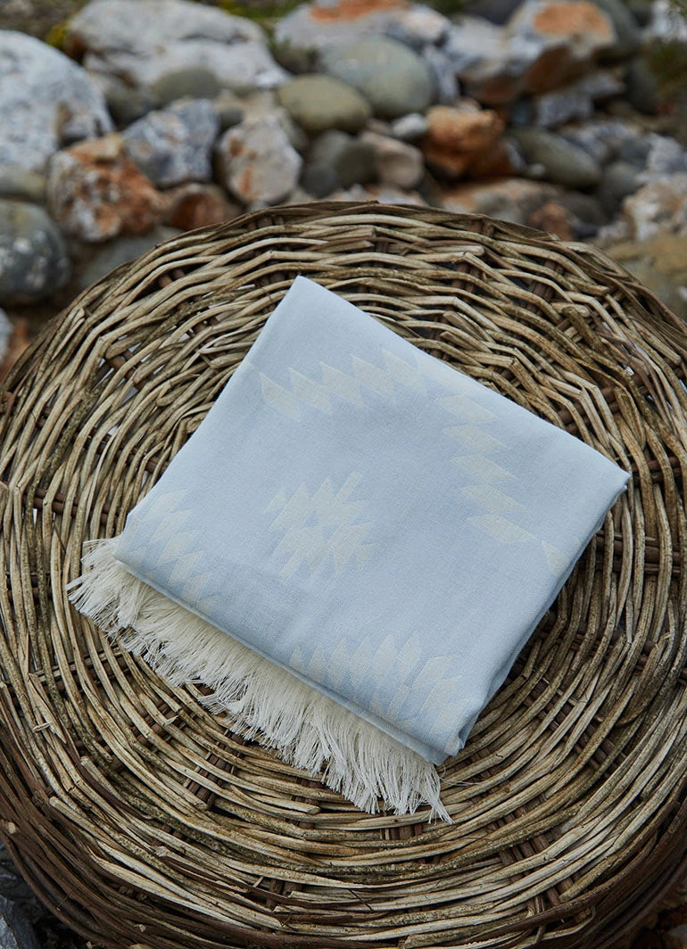 Rug Pattern Hammam Towel Light Blue