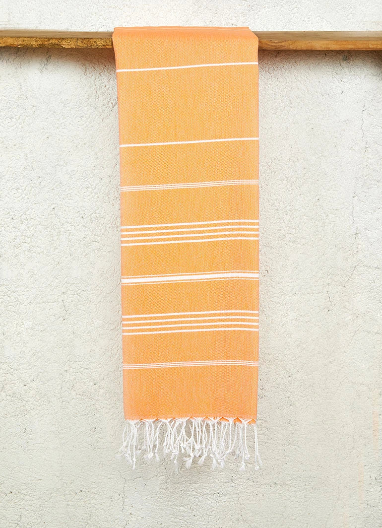 Classic Pattern Light Hammam Towel Orange