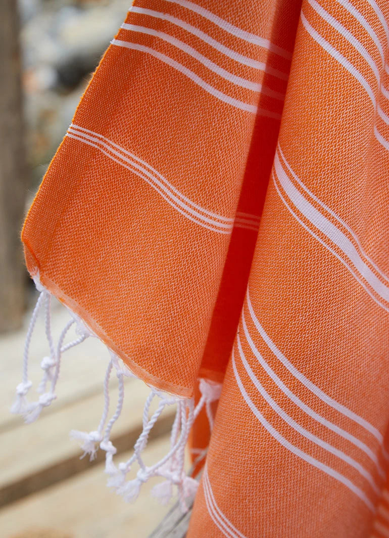 Classic Pattern Light Hammam Towel Orange