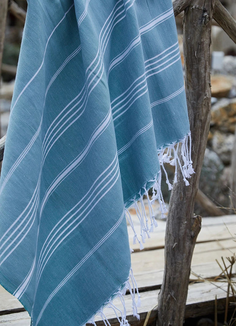 Classic Pattern Light Hammam Towel Petrol