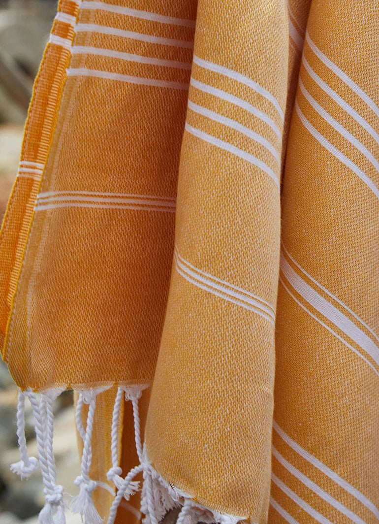 Classic Pattern Light Hammam Towel Yellow