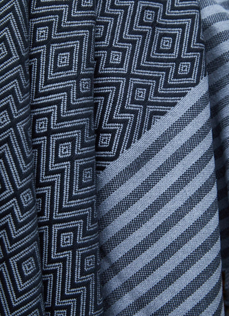 Tribal Pattern Hammam Towel Black