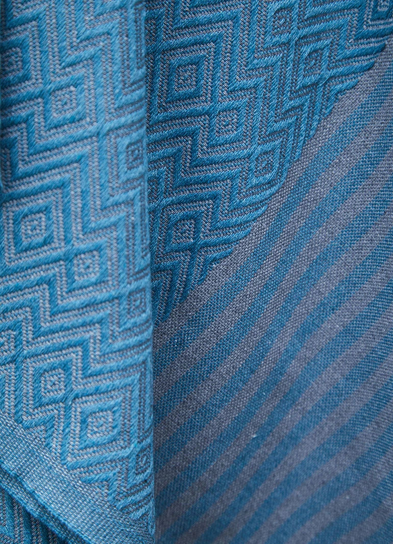 Tribal Pattern Hammam Towel Petrol