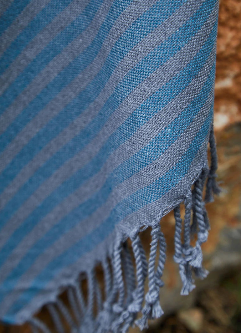 Tribal Pattern Hammam Towel Petrol