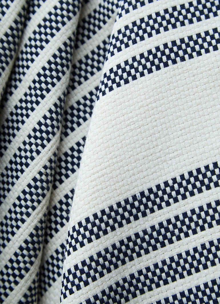 Striped Hammam Towel Black