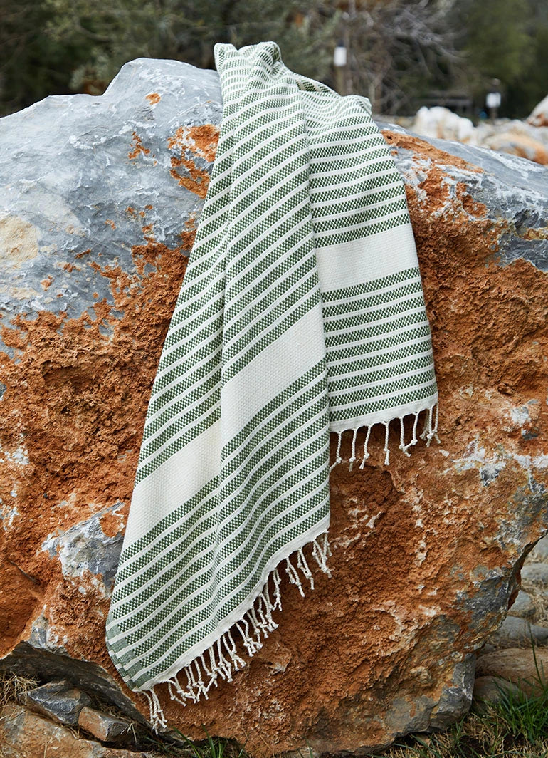 Striped Hammam Towel Khaki