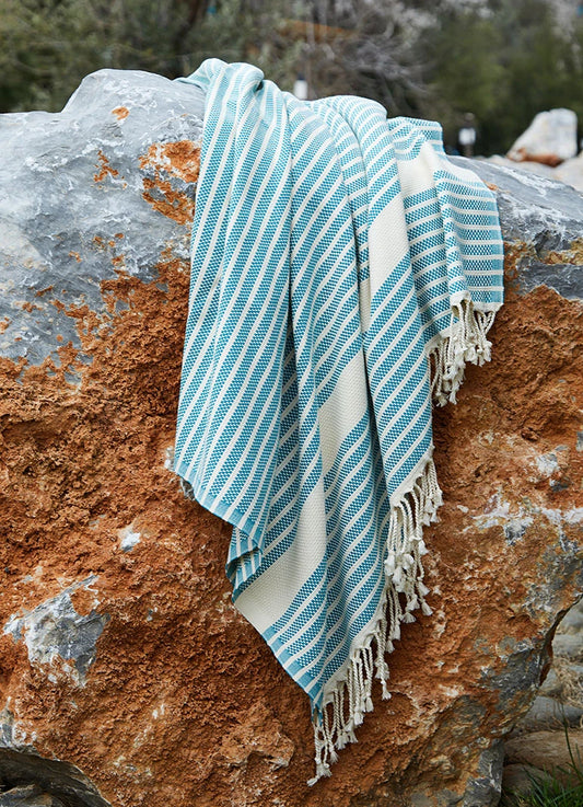 Striped Hammam Towel Petrol