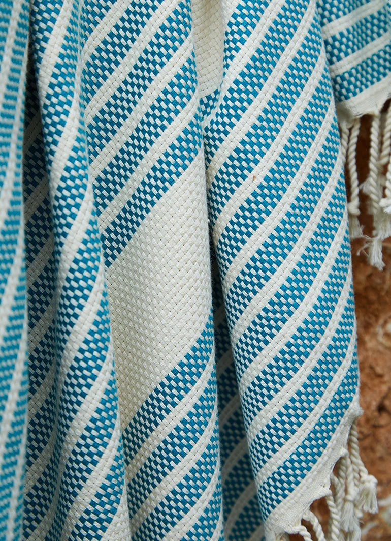 Striped Hammam Towel Petrol
