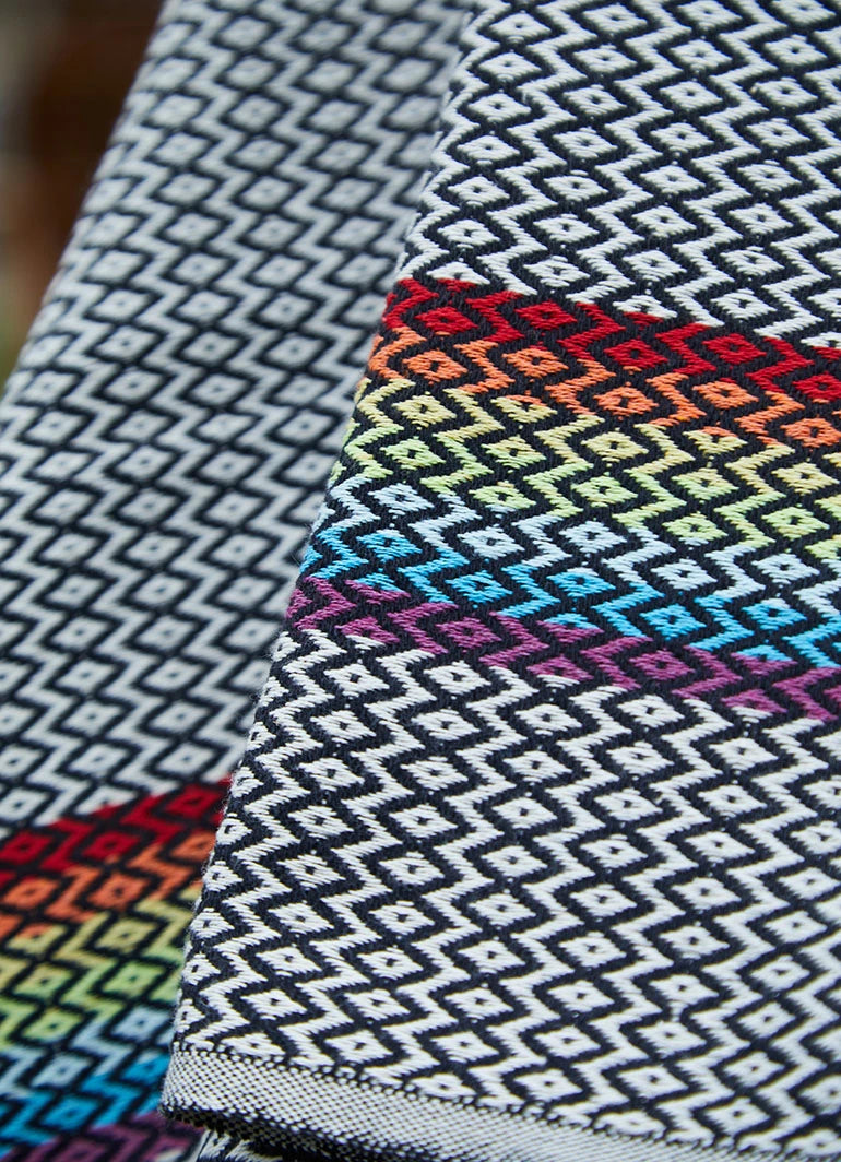 Rainbow Hammam Towel Black