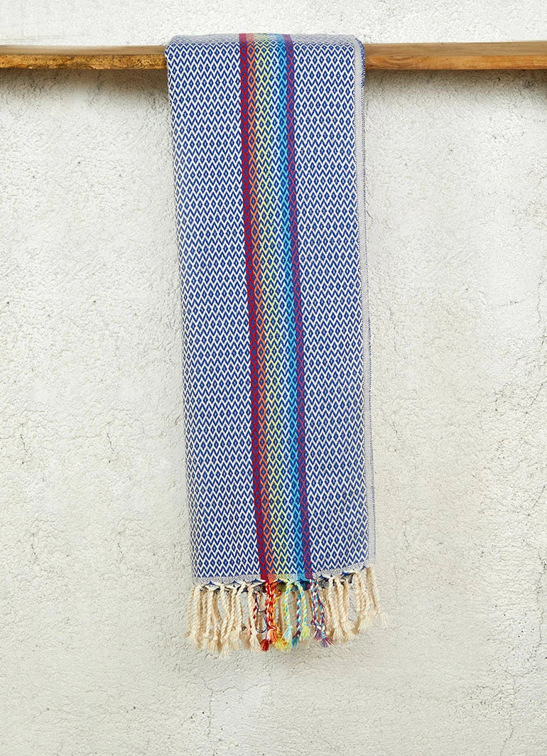 Rainbow Hammam Towel Blue