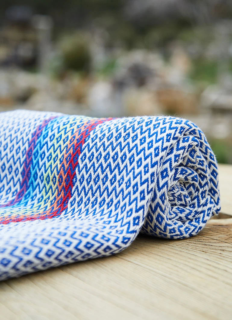 Rainbow Hammam Towel Blue