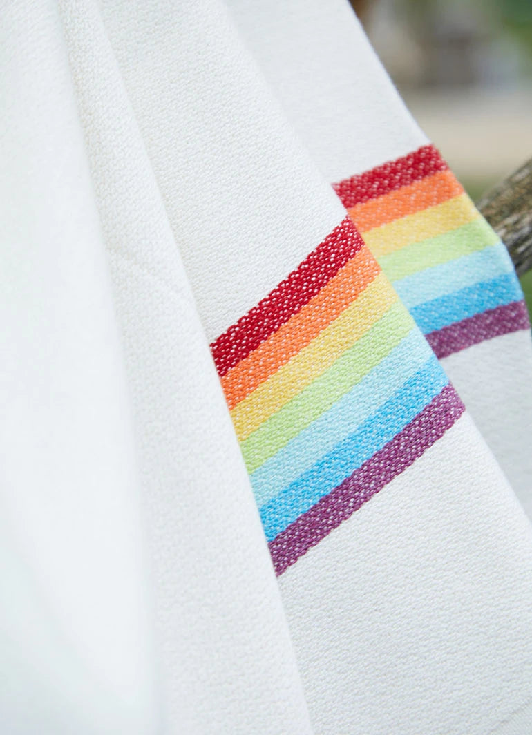 Rainbow Bamboo Hammam Towel Beige
