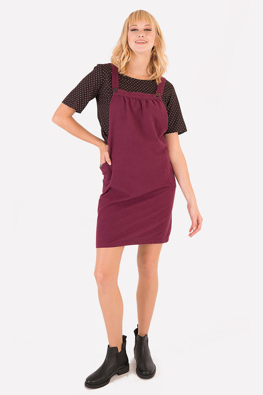 Cotton Purple Casual Dress