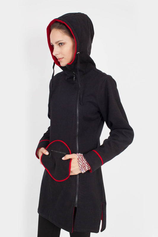 Black Pocket Detail Coat