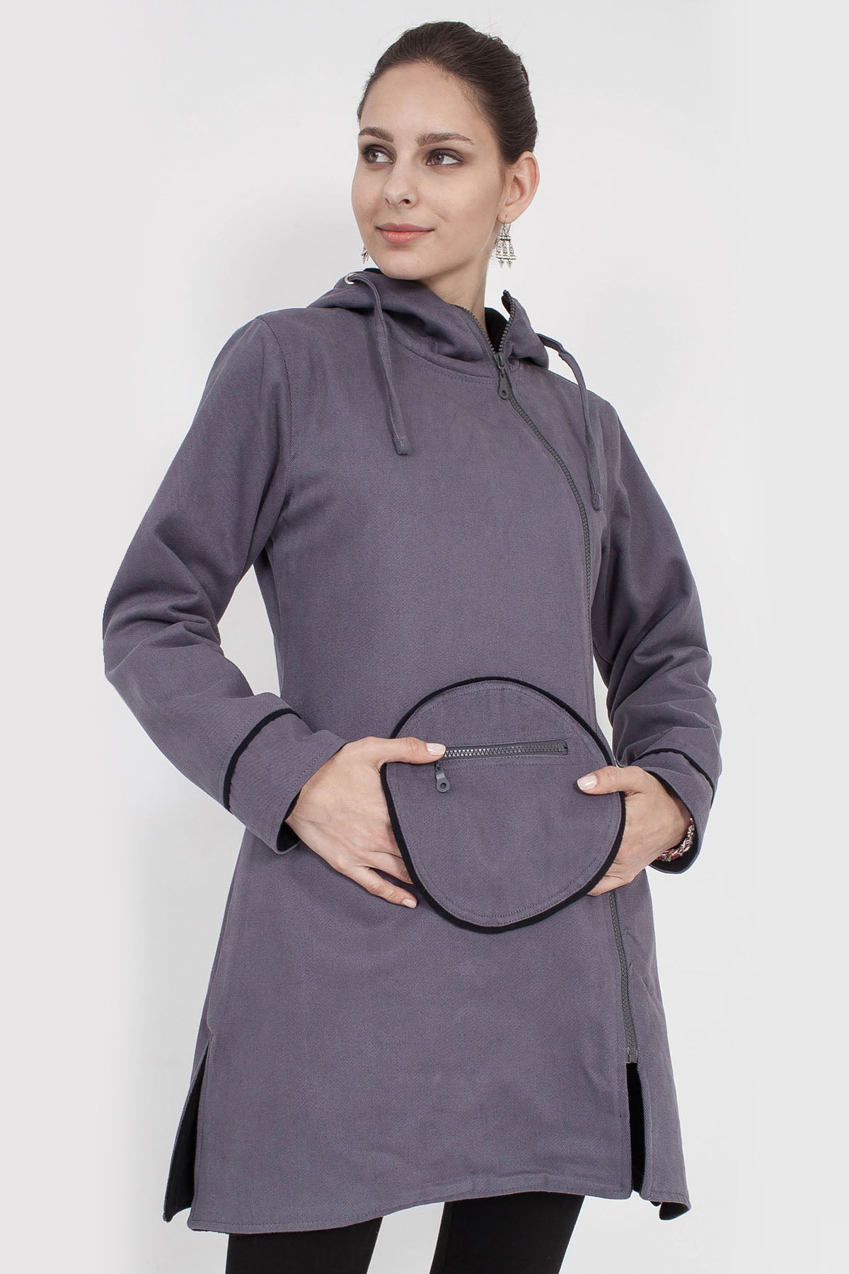 Gray Pocket Detail Coat