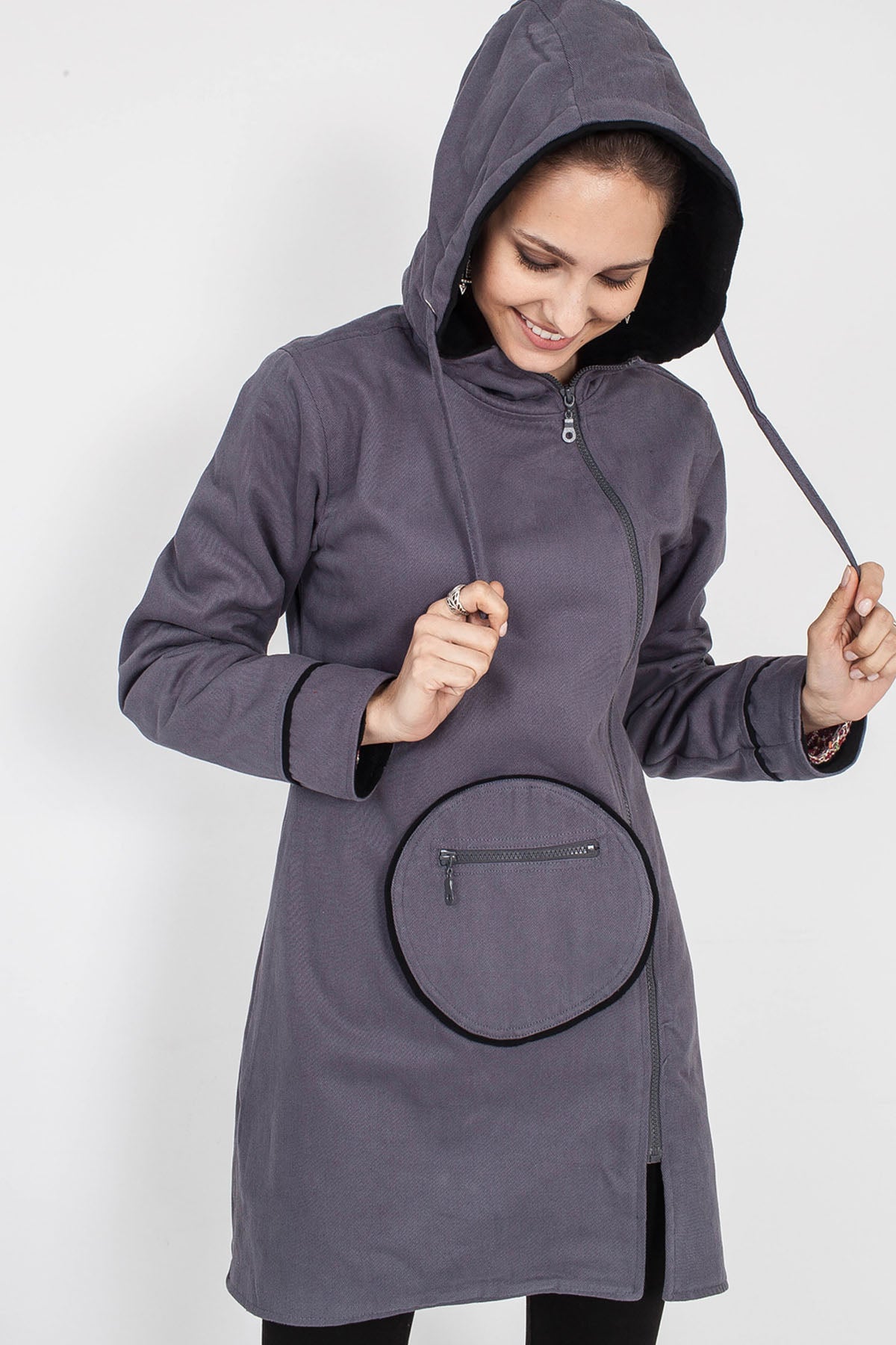 Gray Pocket Detail Coat