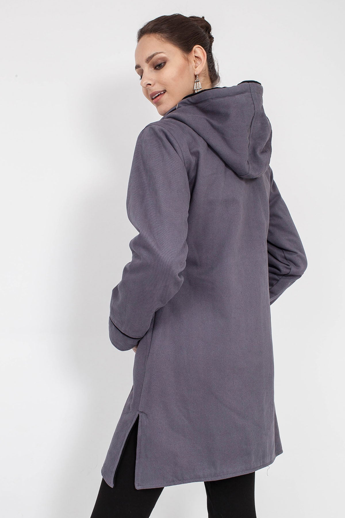 Gray Pocket Detail Coat