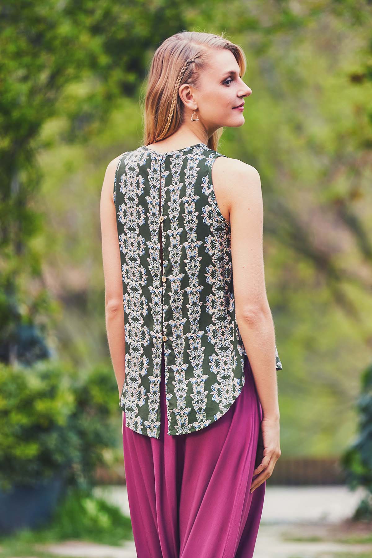 Butterfly Print Top