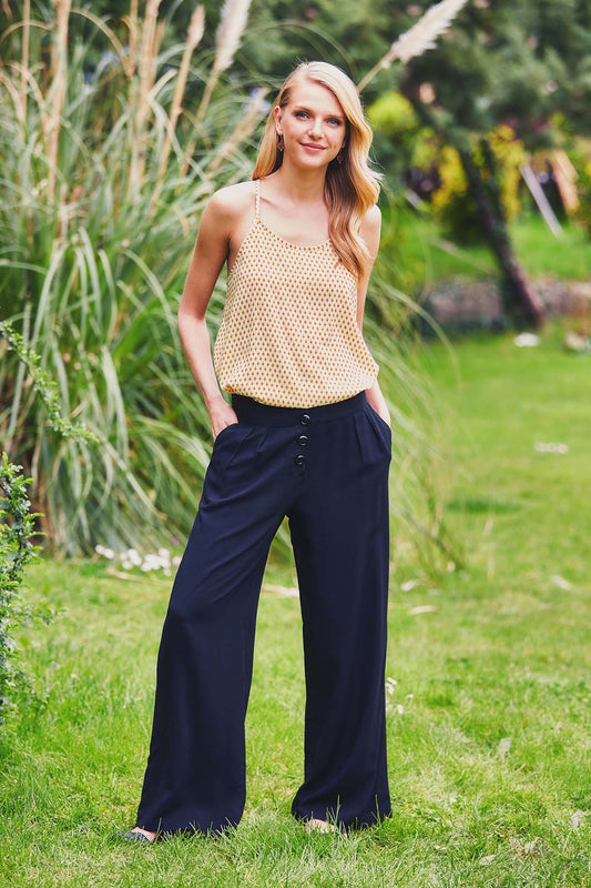 Black Loose Fit Boho Pants