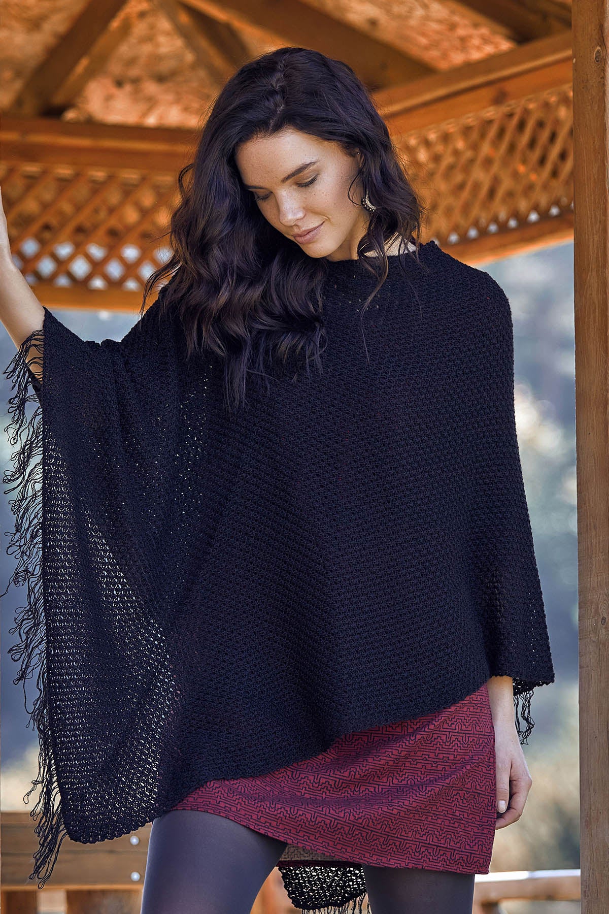 Black Poncho Sweater