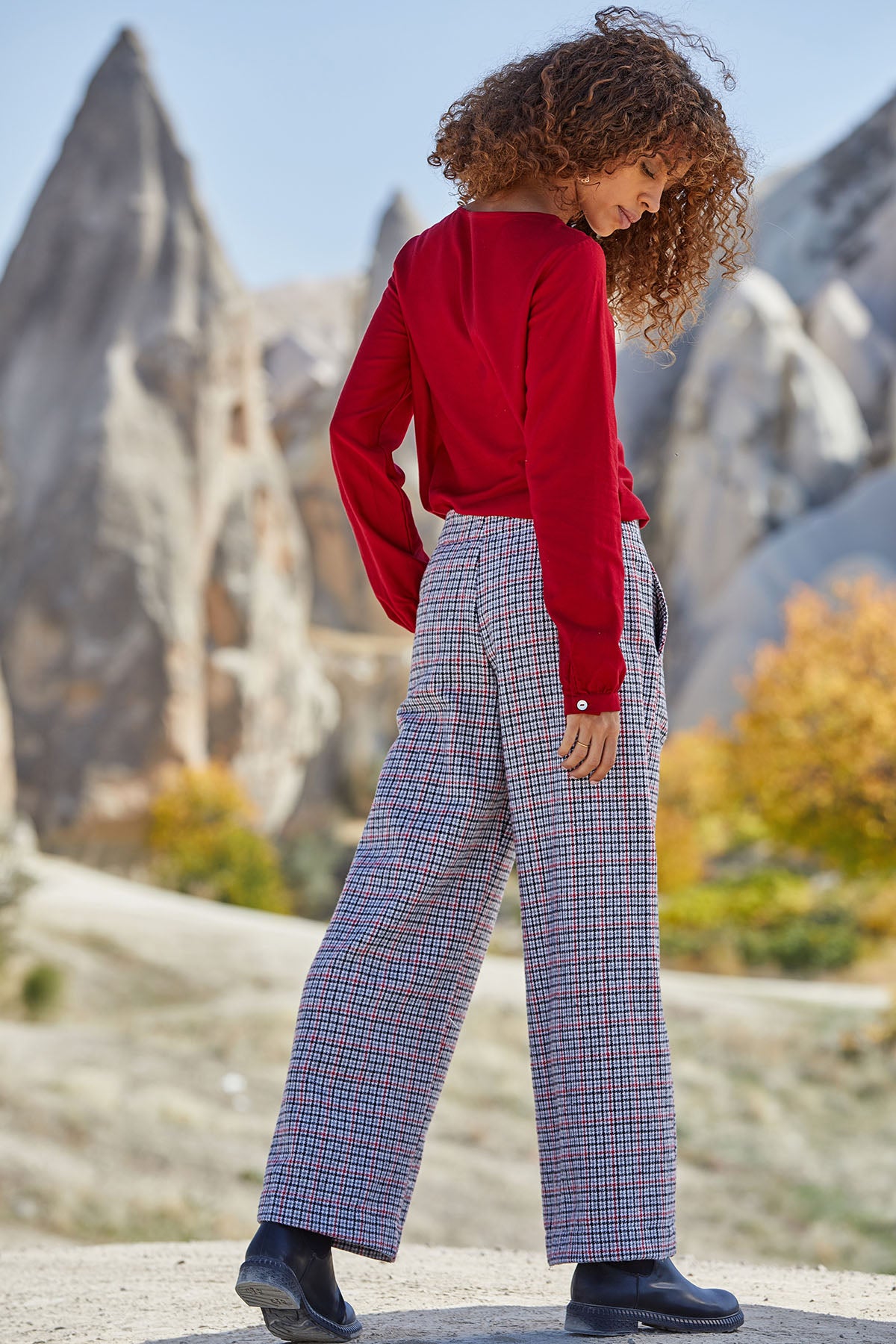 Plaid Winter Pants for Women