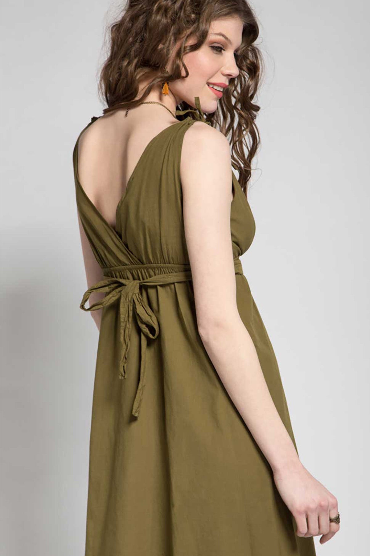 Khaki Elegance Sundress