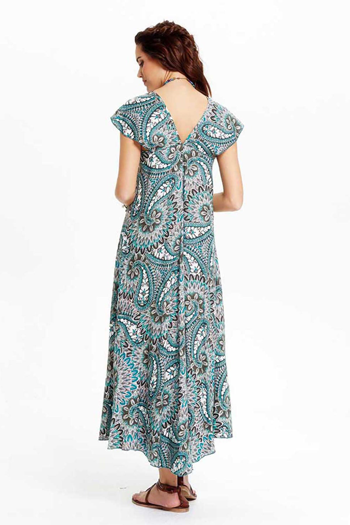 Petrol Panache Flutter Dress