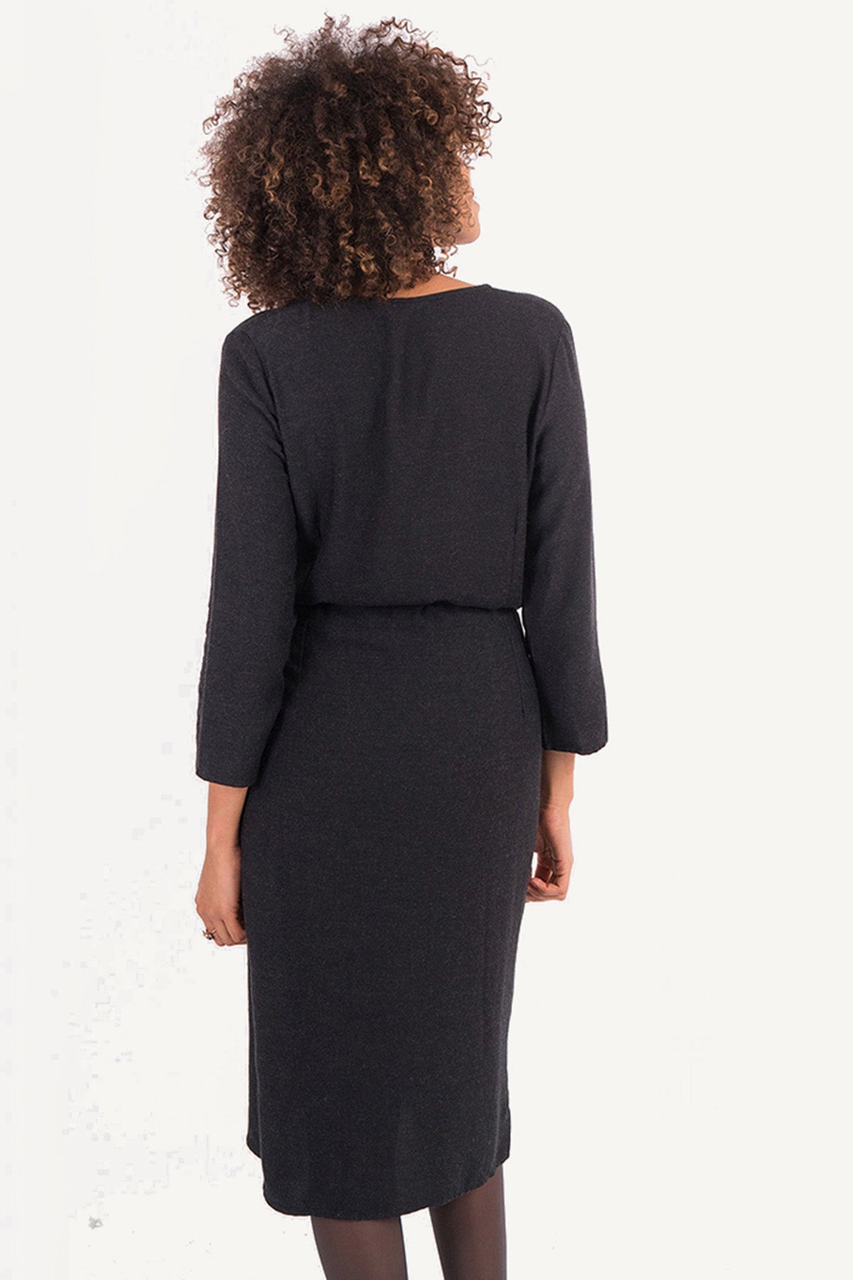 Black Wrap Boho Dress
