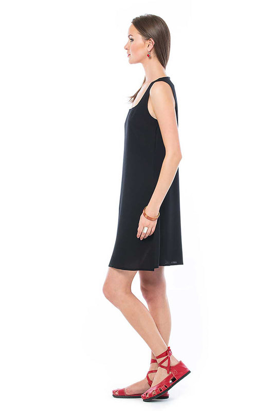 Black Sleeveless Mini Summer Dress