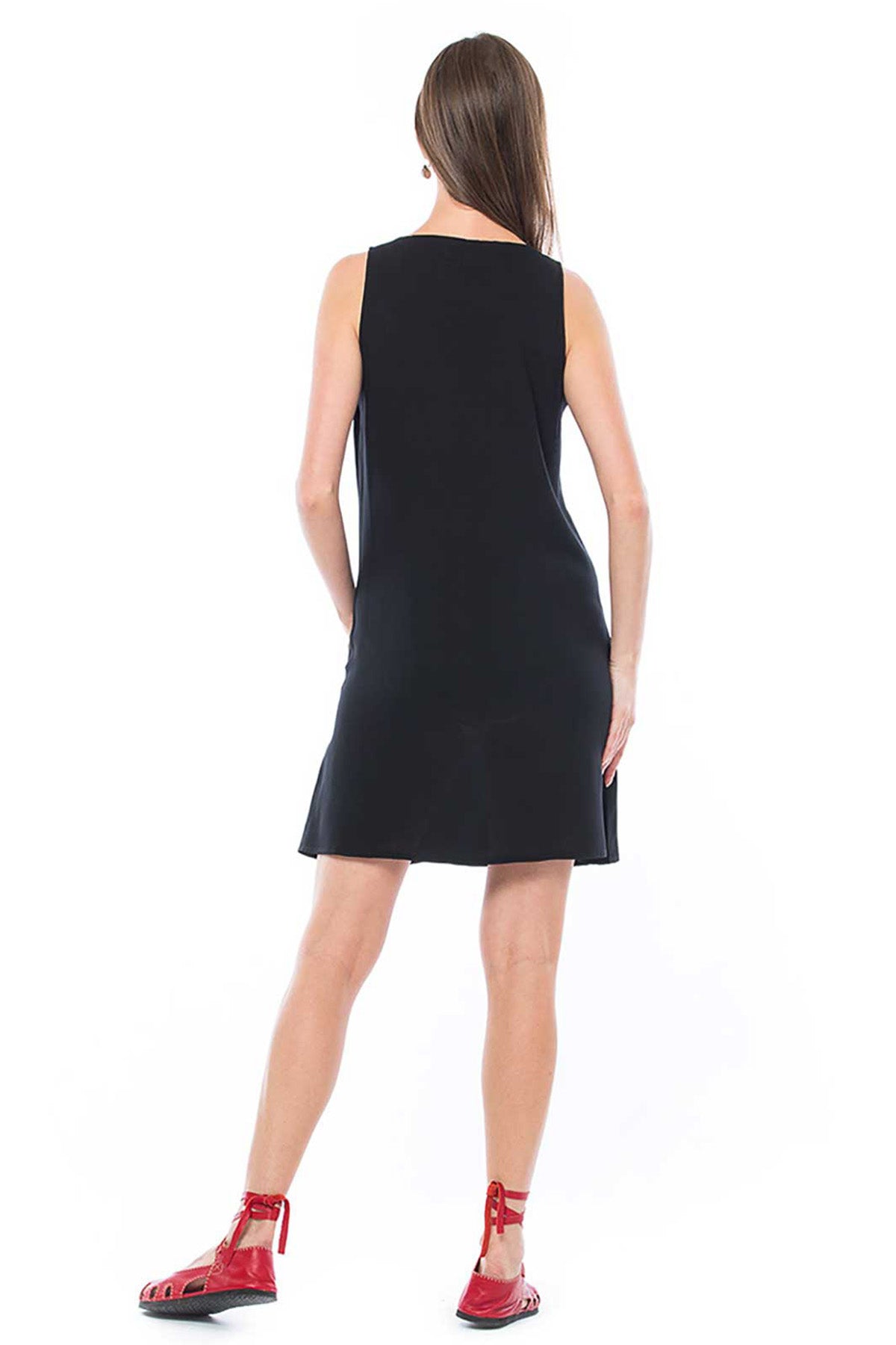 Black Sleeveless Mini Summer Dress