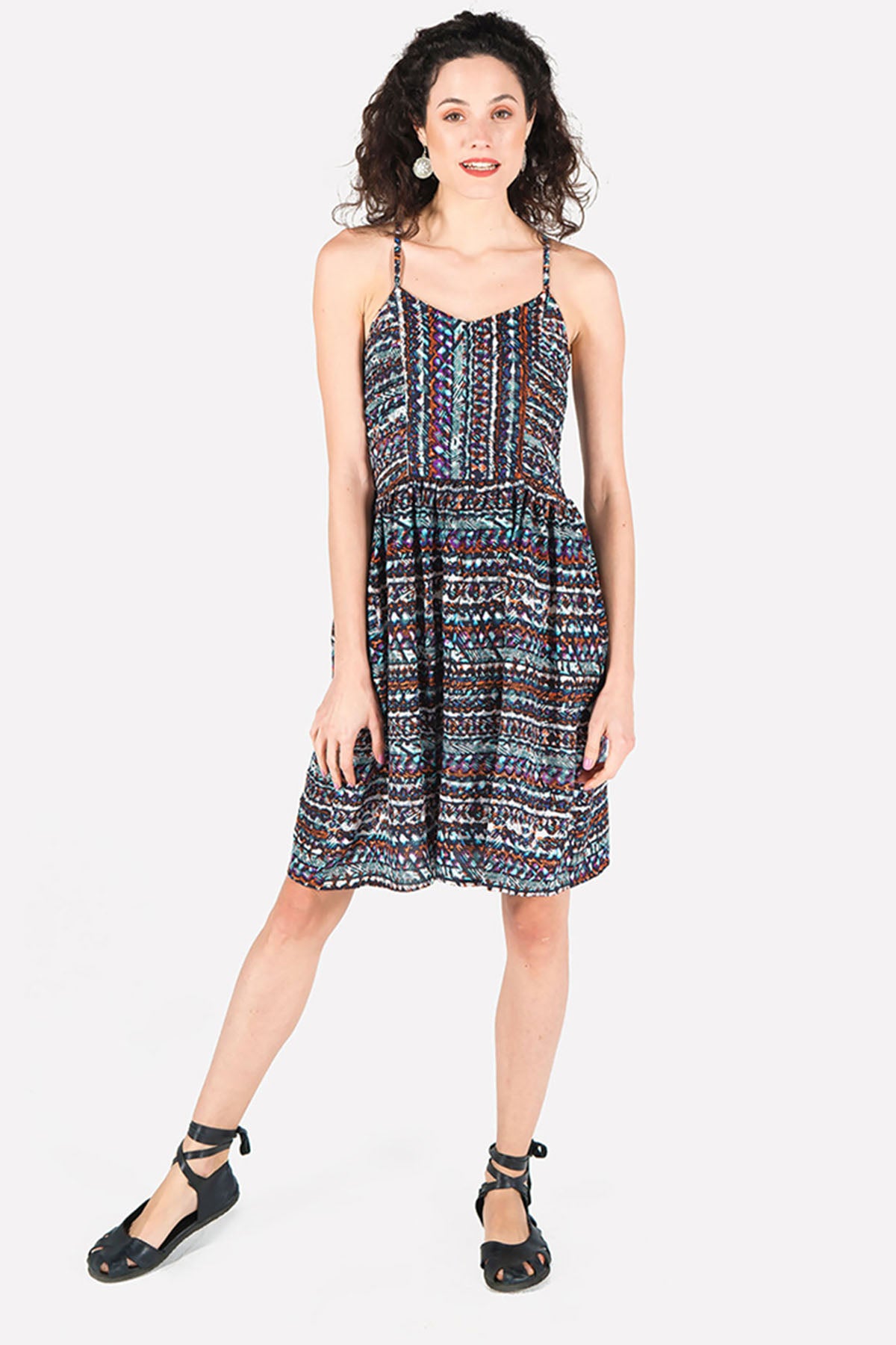 Printed Purple Summer Dress