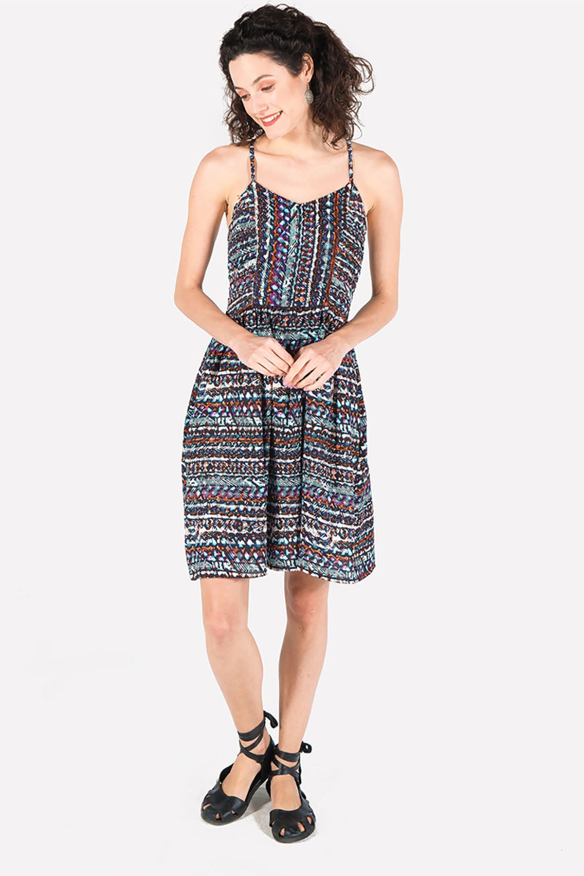 Printed Purple Summer Dress