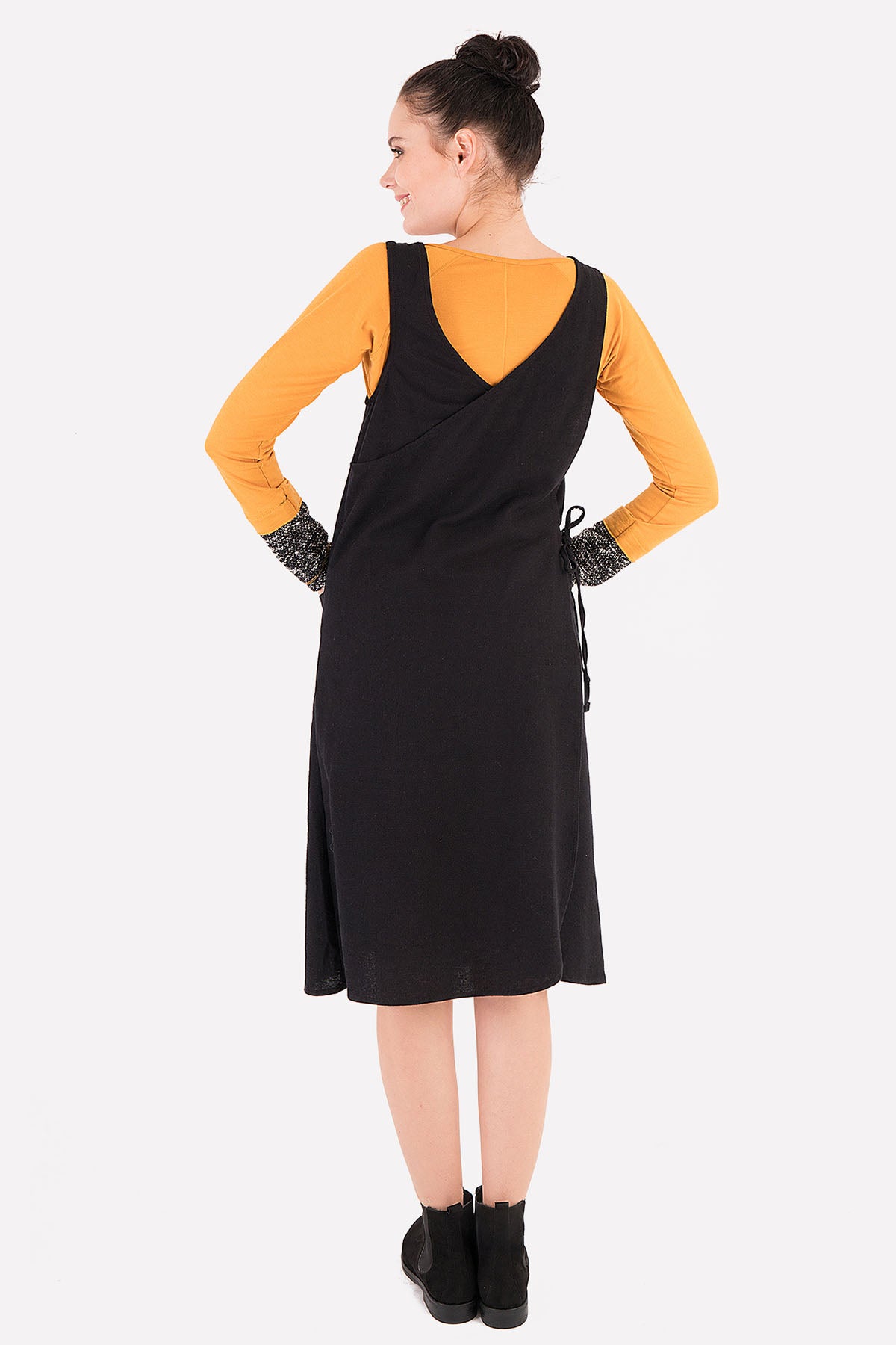 Black Sleeveless Authentic Midi Dress