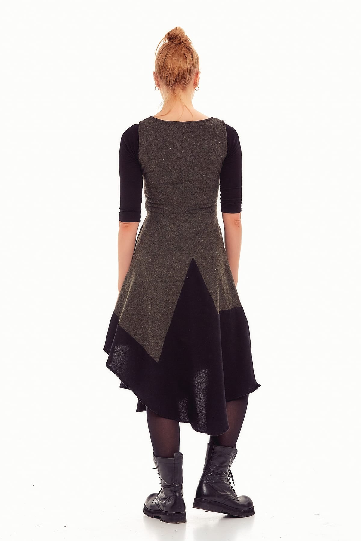 Asymmetrical Green Fall Dress